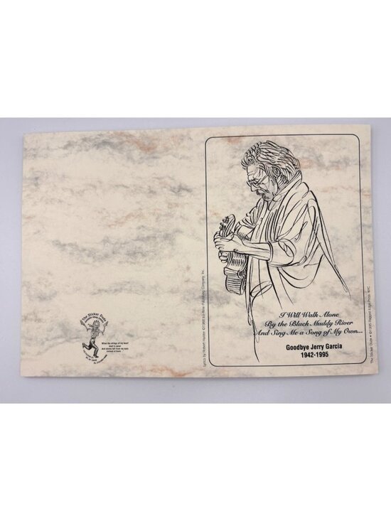 Other - Grateful Dead Goodbye Jerry Garcia Stationery Cards Black Muddy River Lot of 18